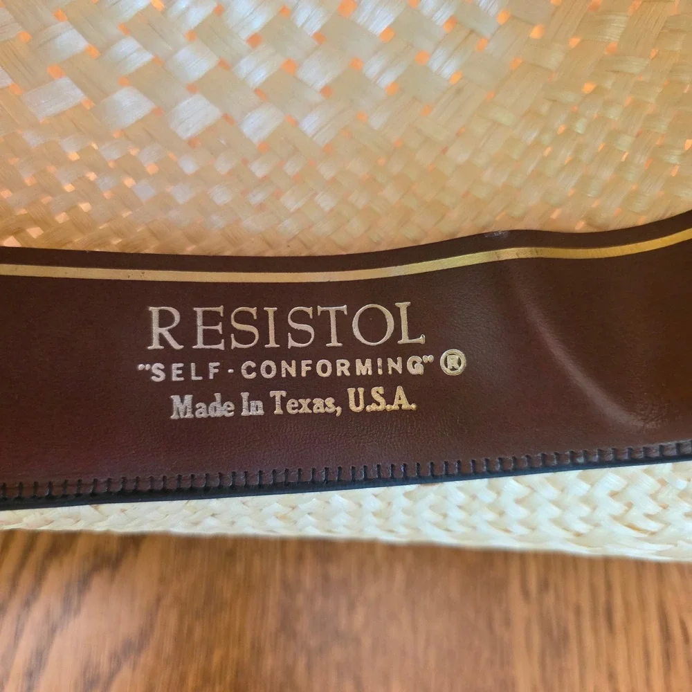 Resistol Hawkeye Straw Cowboy Hat Natural Poly Hemp Made in Texas USA S7061 - Picture 5 of 14
